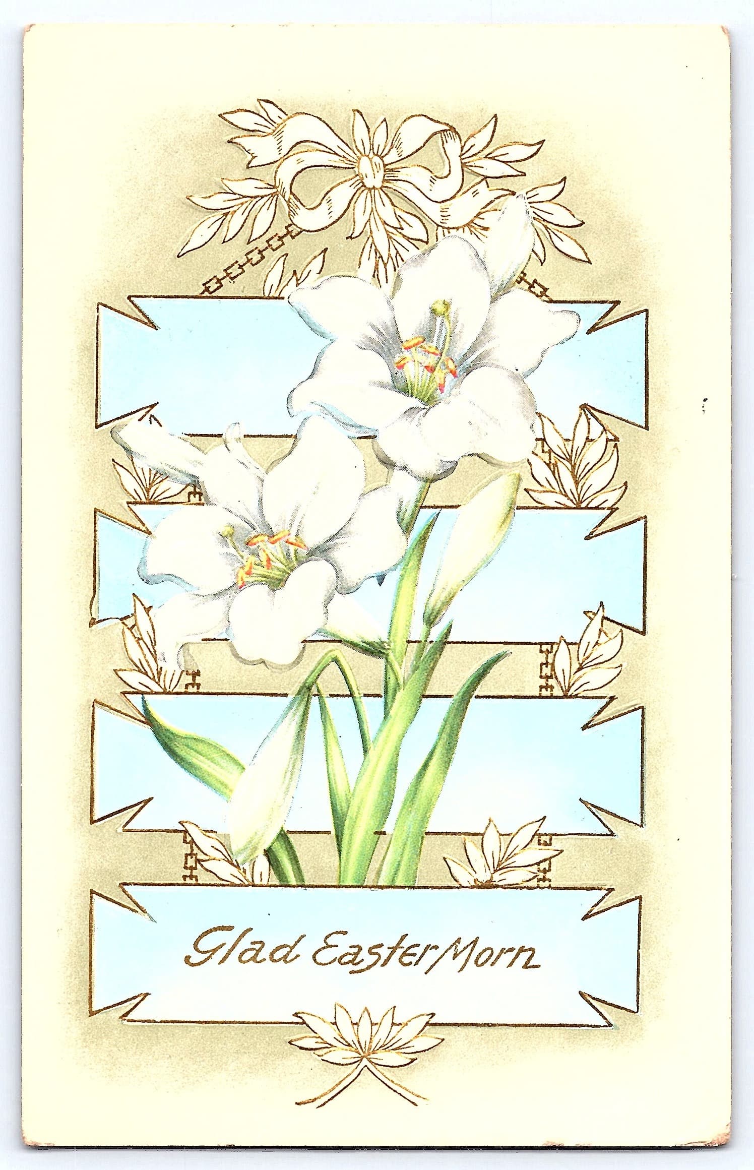 Whitney Made, Divided Back, Easter Lily, Moricon WI, 1913