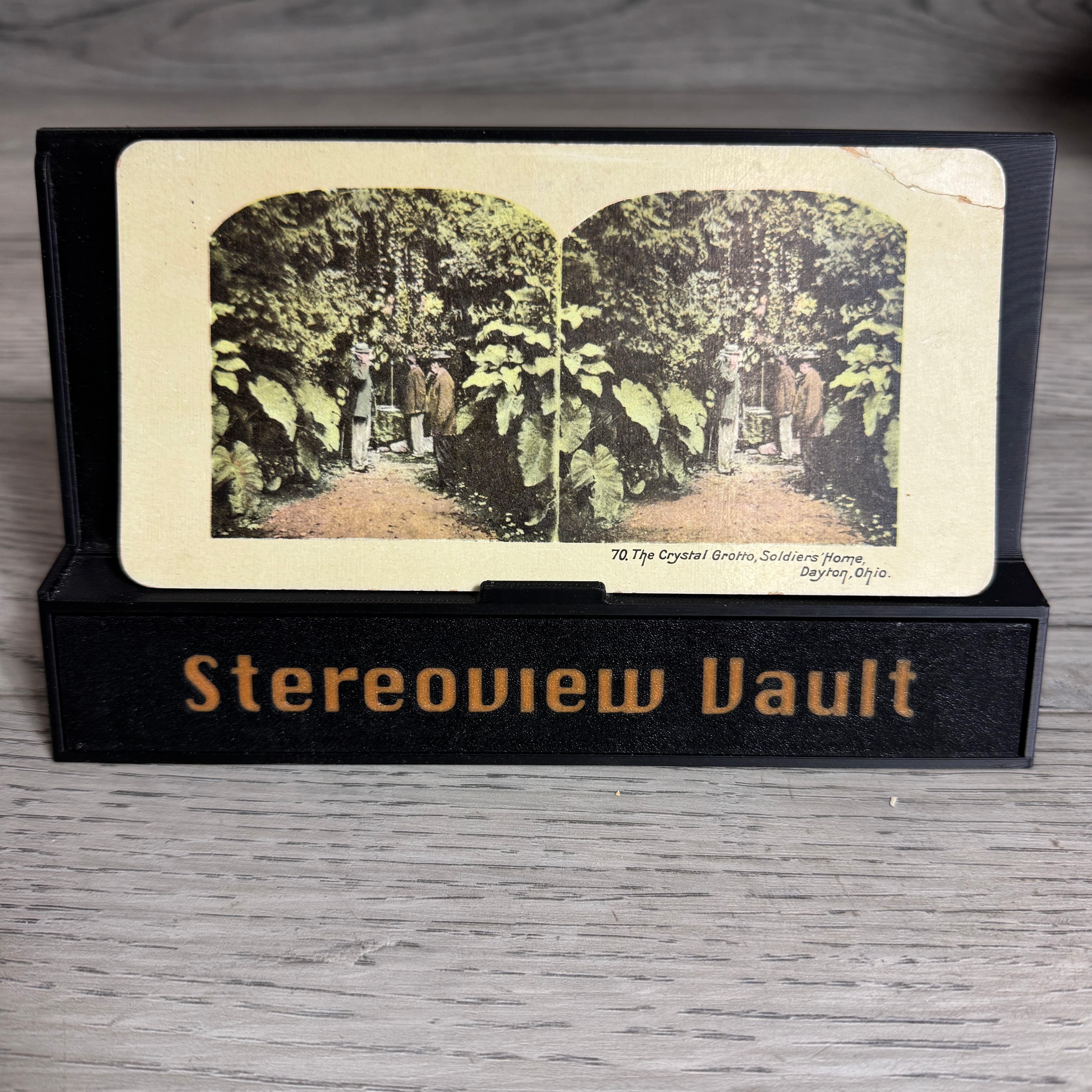 Stereoview Card 70, Crystal Grotto, Soldiers' Home, Dayton, Ohio, c. 1900
